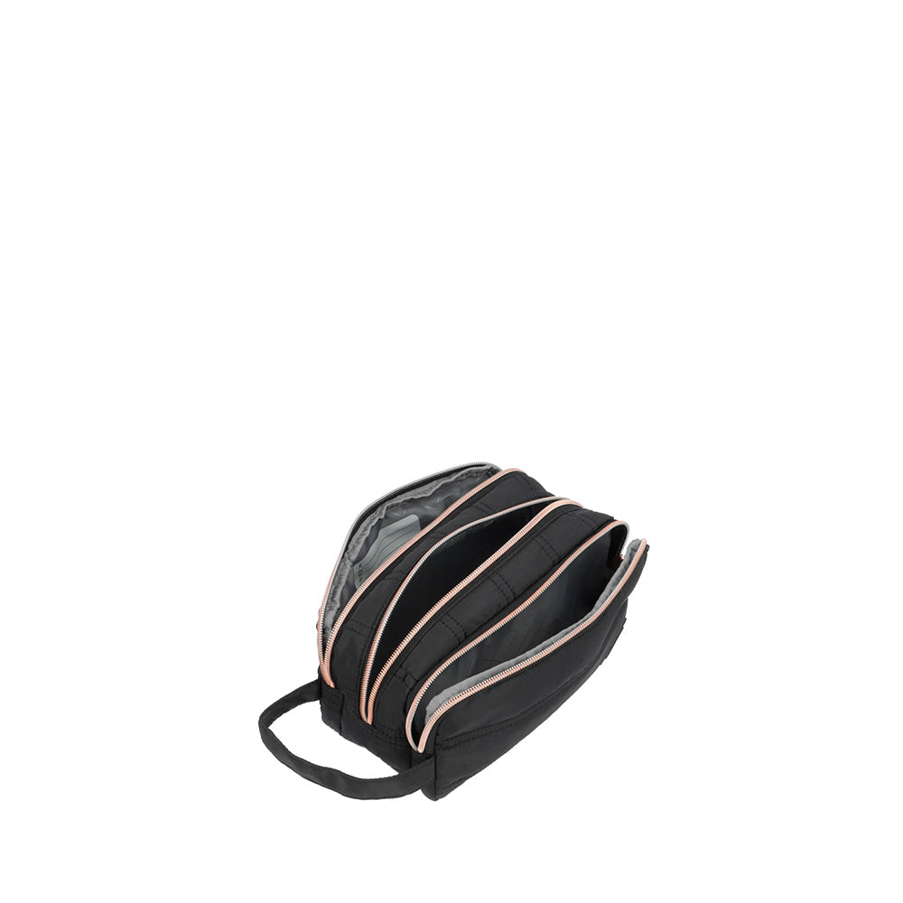 Estojo infantil feminino University Preto e Rose