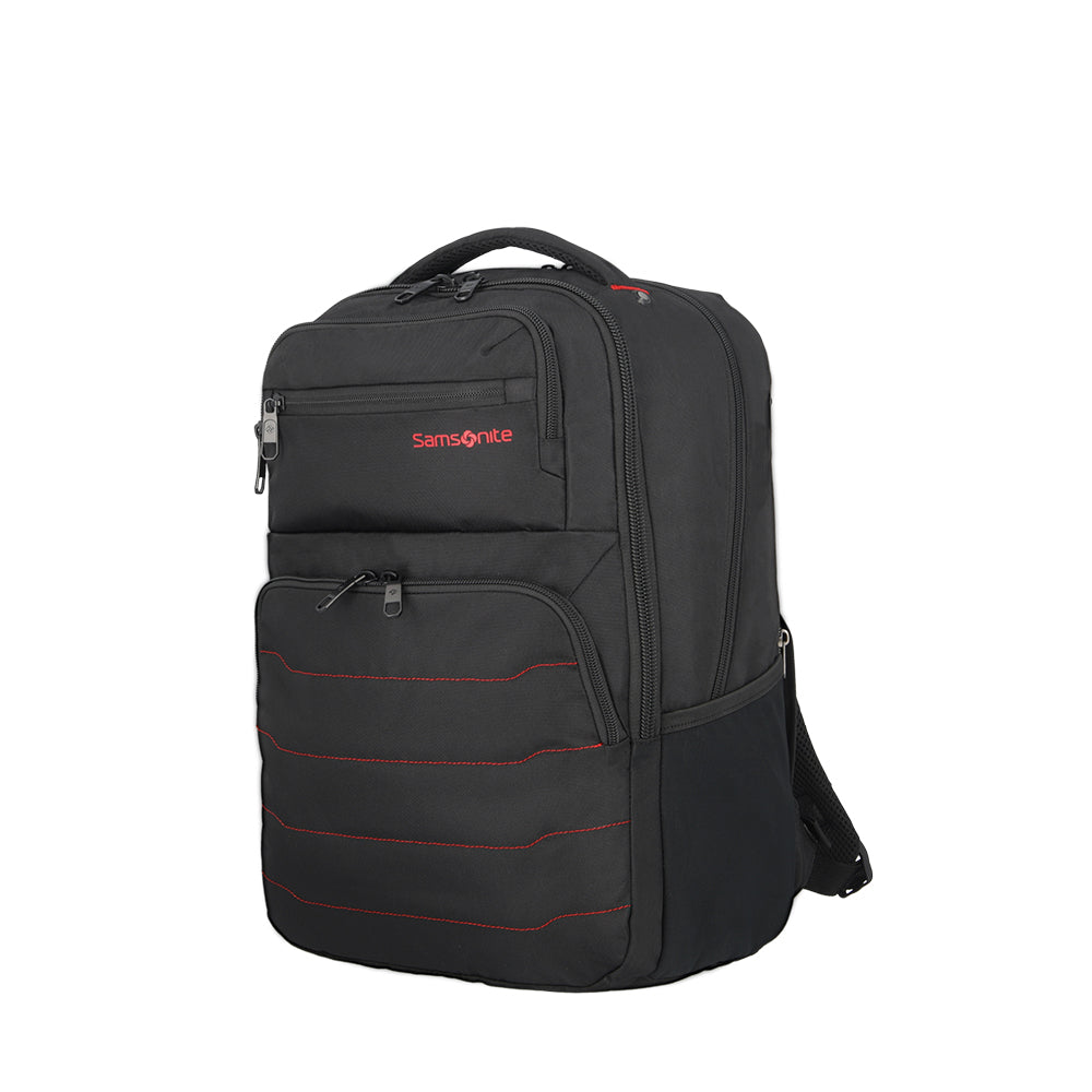 Mochila para laptop hombre Acceleration Stark negro/rojo 17