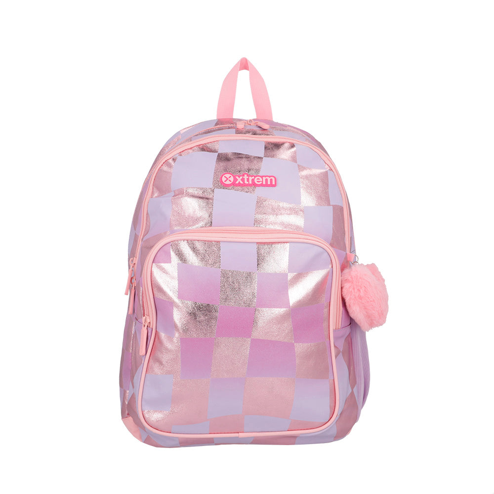 Mochila feminina infantil Hopper Checks Lilás