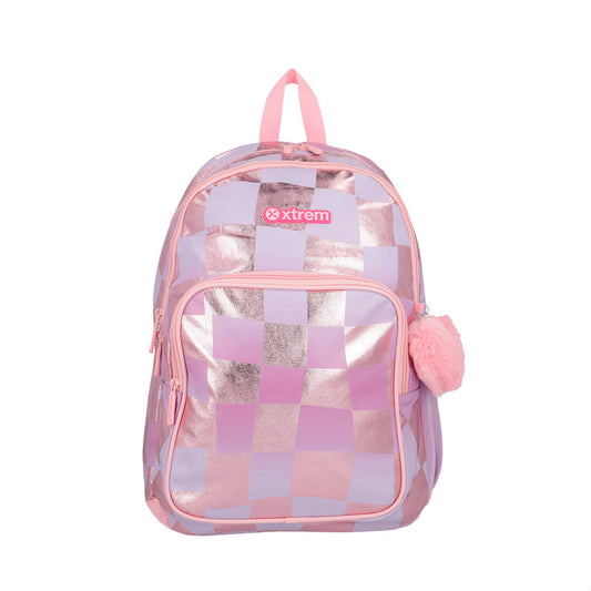 Mochila feminina infantil Hopper Checks Lilás