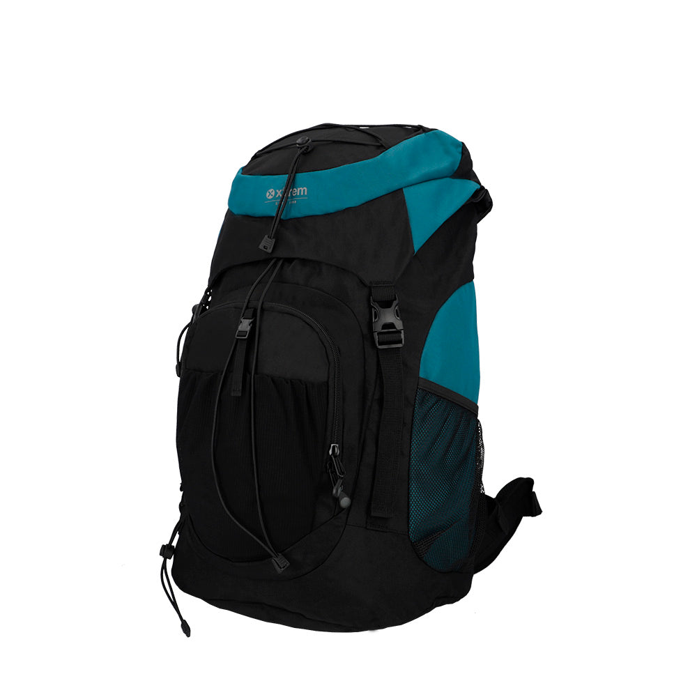 Mochila Trail Pro 2.0 4XT Preta e Azul Petróleo