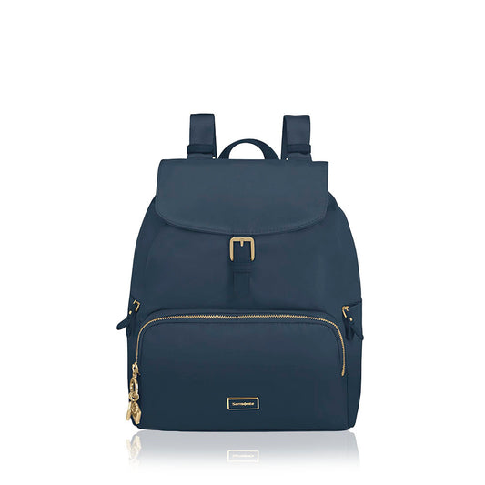 Mochila Samsonite Casual Karissa 2.0 com 3 bolsos e 1 fivela Azul Marinho